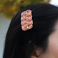 ZHU Red-Brown Bamboo Woven Hair Clip